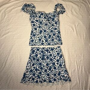 Albion Santorini High-Waisted Swim Skirt + Bella Tankini